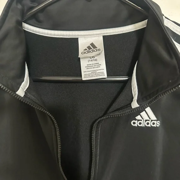Adidas Black Jacket with White Accents - Picture 3 of 4